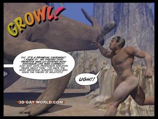 CRETACEOUS COCK 3D Gay Comic Sci-Fi Sex Story